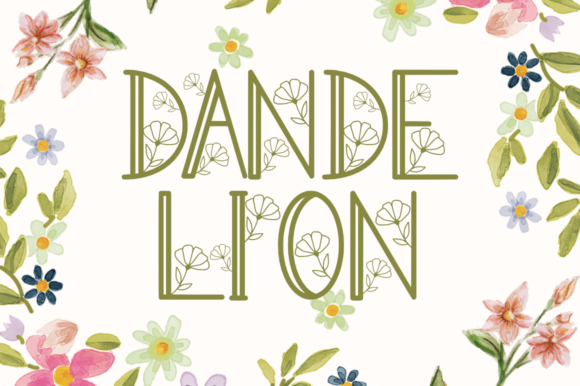 Dandelion: A Simple and Delicate Decorative Font for Personalized Designs