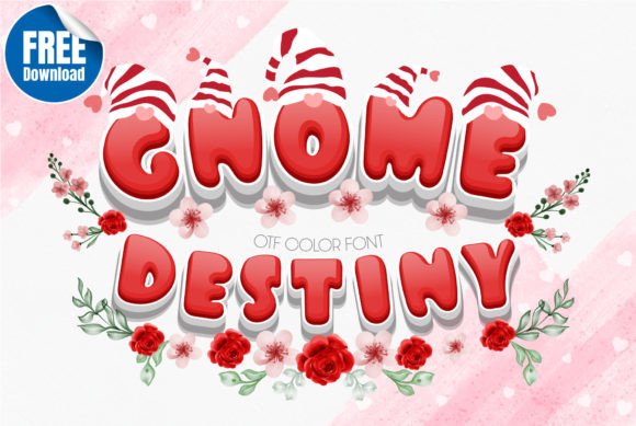 Gnome Destiny in Design: A Color Font That Brings Whimsy and Warmth to Children's Projects