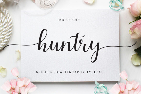 Huntry Font: Where Bold Handwriting Meets Romantic Design