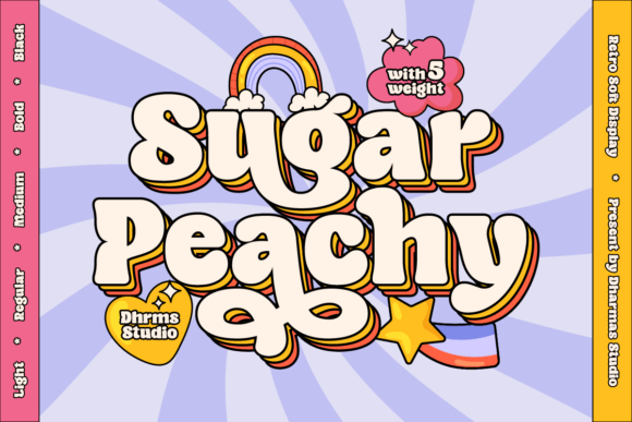 Introducing Sugar Peachy: A Groovy Font for Joyful Design
