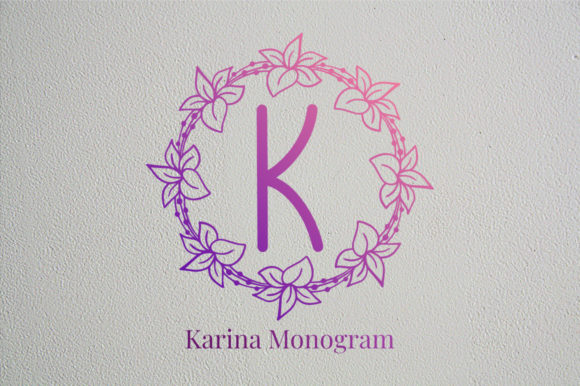 Karina Monogram: A Decorative Font with Authentic Charm for Your Creative Projects