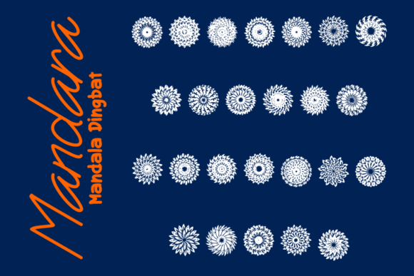 Mandara: A Decorative Dingbats Font for Handmade Mandala Art