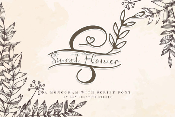 Sweet Flower Monogram: The Duo Font That Brings Romance and Elegance to Every Design